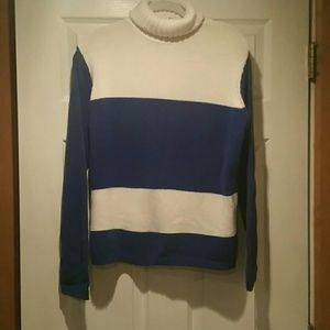Talbots blue and cream striped sweater.